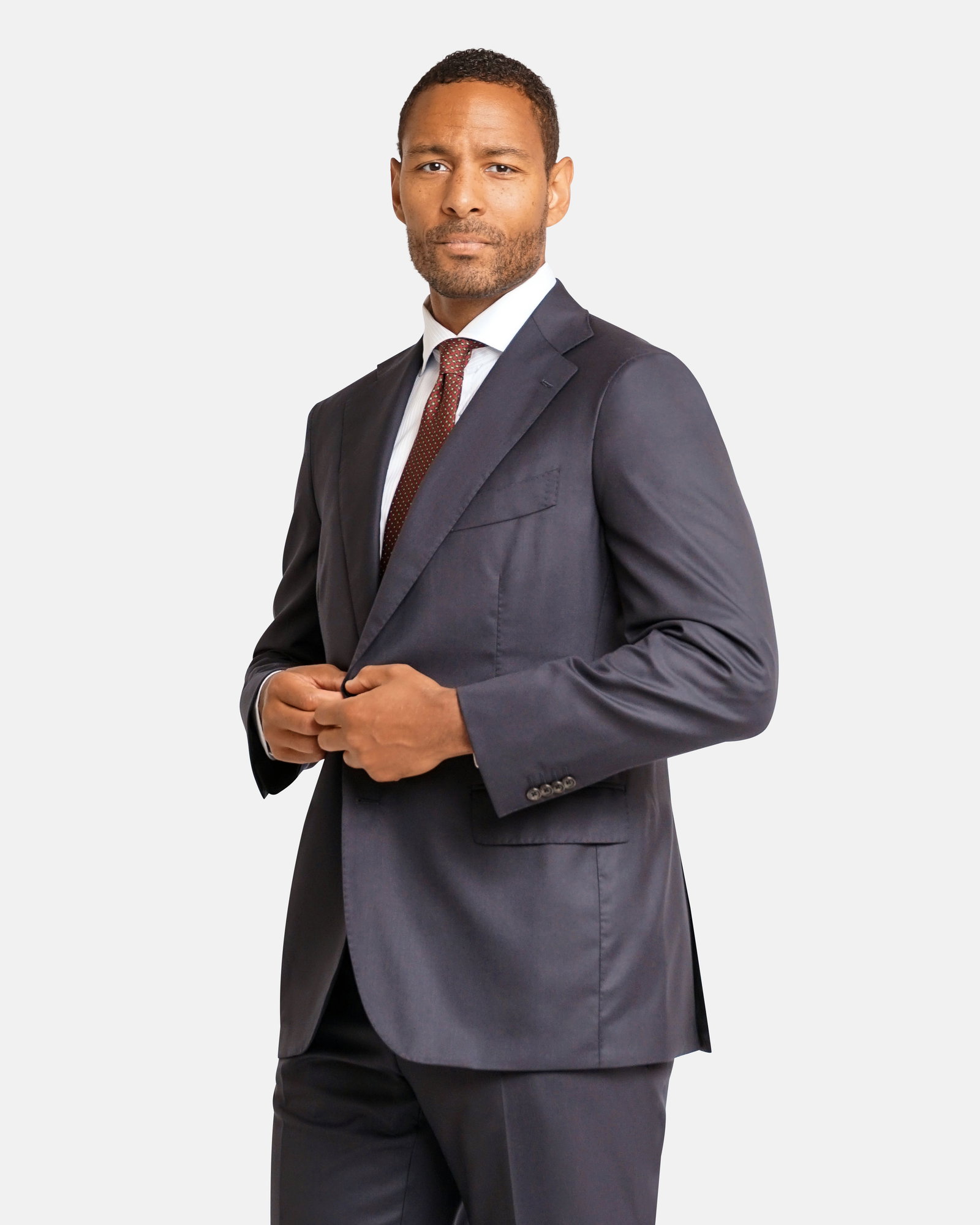 Mod 2 - s160 Luxury Cash Silk Twill Navy - Suits - Cavour